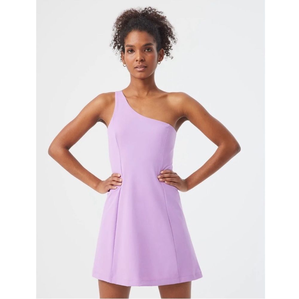 Outdoor Voices Purple One-Shoulder Athletic Dress XS